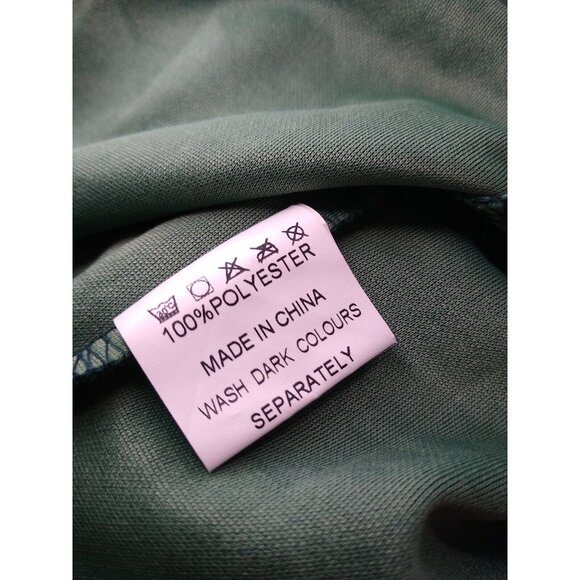 Manydress Women's Sz XL Green Bodycon Sleeveless Deep V Neck Summer Dress Wrap - Picture 5 of 5